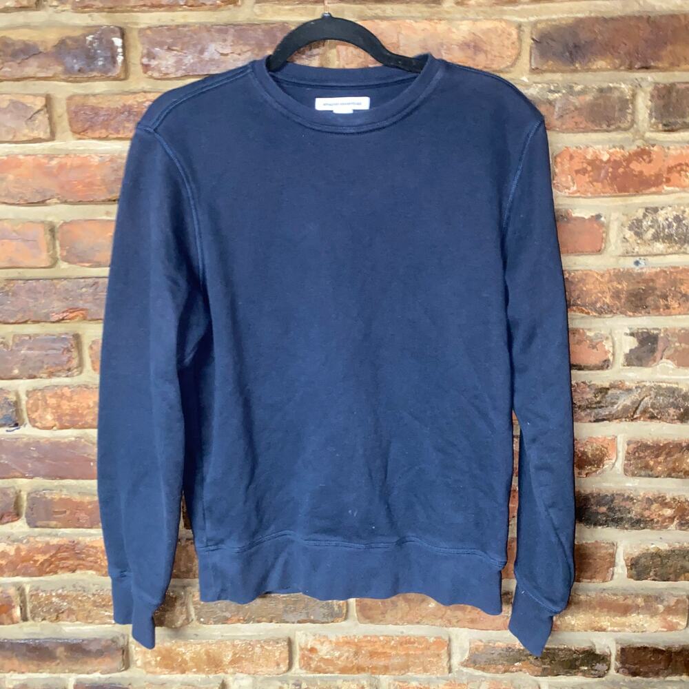 Amazon Essentials Black Crew Neck Pullover Sweatshirt Men's Size XS